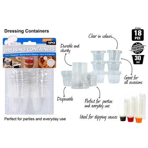 DuraChef Dressing Containers 30ml 18 pcs