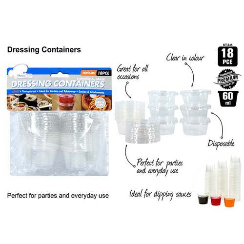 DuraChef Dressing Containers 60ml 18 pcs
