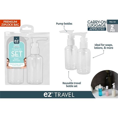 2pcs Travel Bottles With Pump 75ml