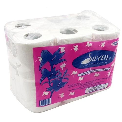 Swan Premium Quality Toilet Tissues 2PLY 12 Rolls