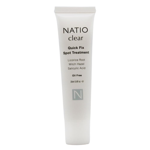 NATIO 20mL SPOT TREATMENT CLEAR QUICK FIX LICORICE ROOT WITCH HAZEL ROOT SALICYLIC ACID OIL FREE