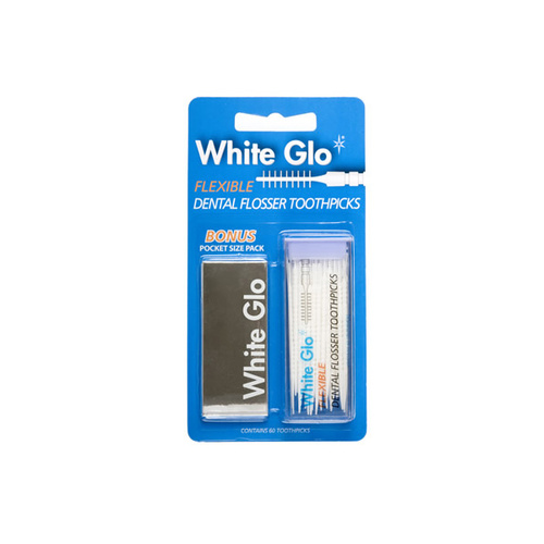 White Glo Flexible Dental Flosser Toothpicks 50pk