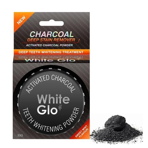 White Glo Charcoal Teeth Whitening Powder 30g