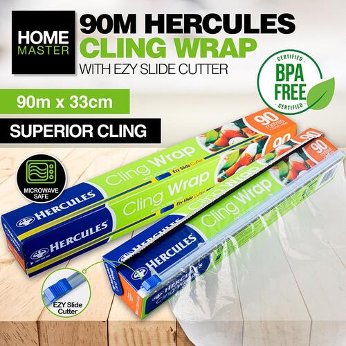 Cling Wrap Hercules 90m x 33cm With Easy Slide Cutter