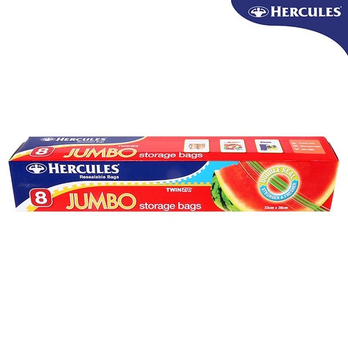 Hercules Resealable Storage Bags 33cm x 38cm 8PK