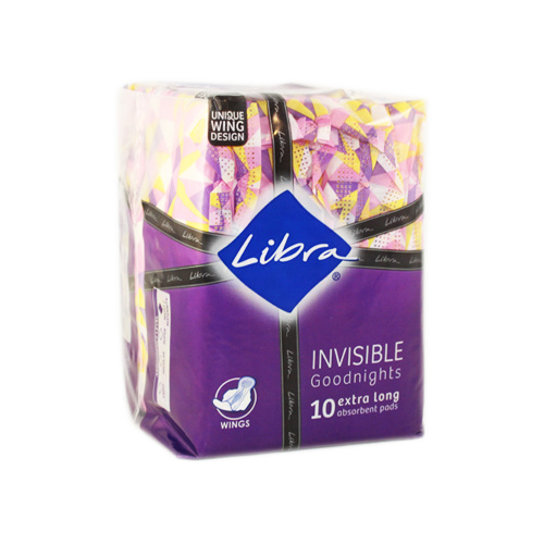 Libra Invisible Pads With Wings Goodnights 10pk