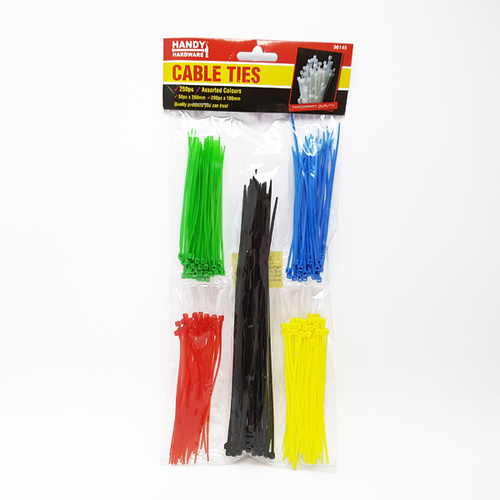 Handy Hardware Cable Ties Assorted Colours 250pcs