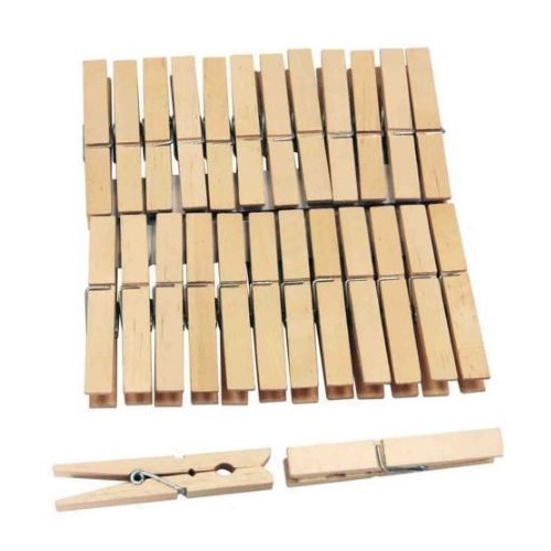 Home Master 50pc Wooden Clothes Pegs