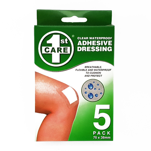 1st Care Clear Waterproof Adhesive Dressing 5pk