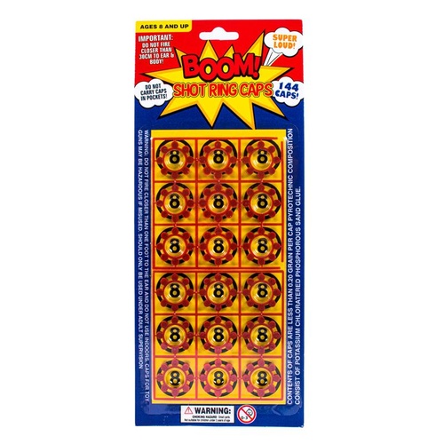 Shot Ring Caps 144pk