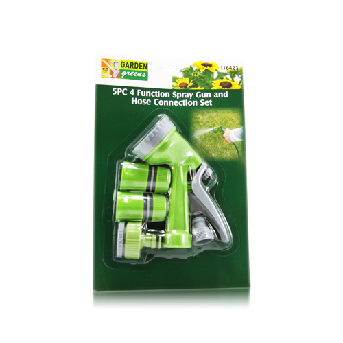 Garden Greens 5pc 4 Function Spray Gun Hose Connection Set
