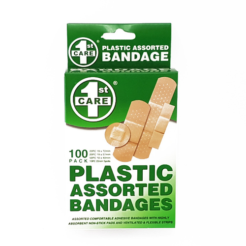 1st Care Plastic Assorted Bandages 100pk