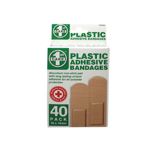 1st Care Plastic Adhesive Bandages 40pk