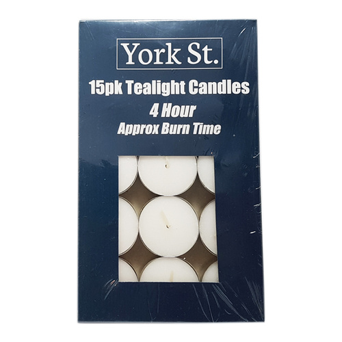 York St. Tealight Candles 4 Hour 15pk