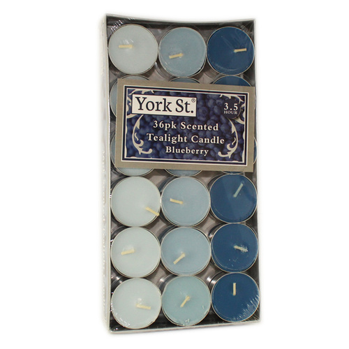 York St. Scented Tealight Candle Blueberry 36pk