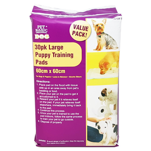 Pet Basic Original Large Puppy Training Pads 30pk