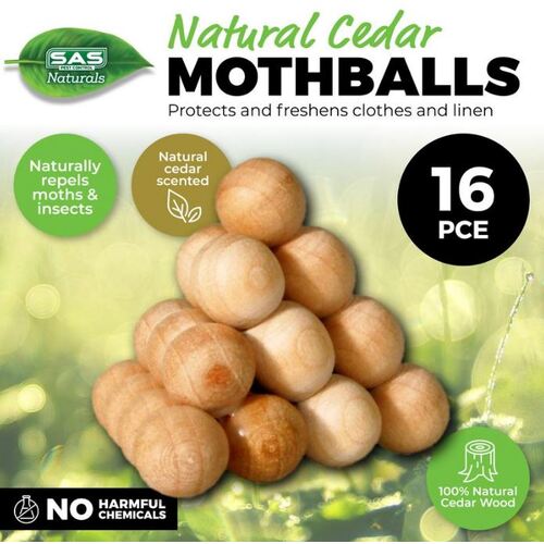 Natural Cedar Mothballs 16pk