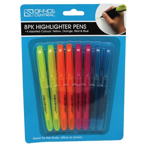Office Central 8pk Highlighter Pens