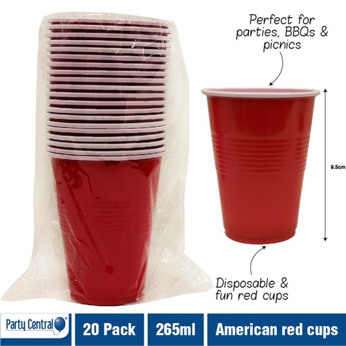 American Red DrinkingCup 285ml 20pk