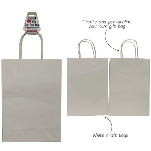 White Craft Paper Bags 2pk