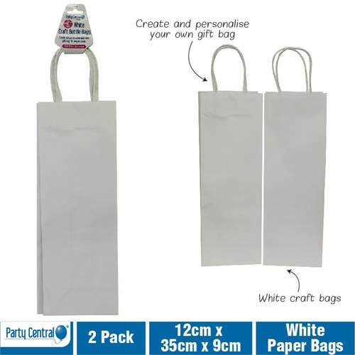 Craft Bottle Bags White 2pk