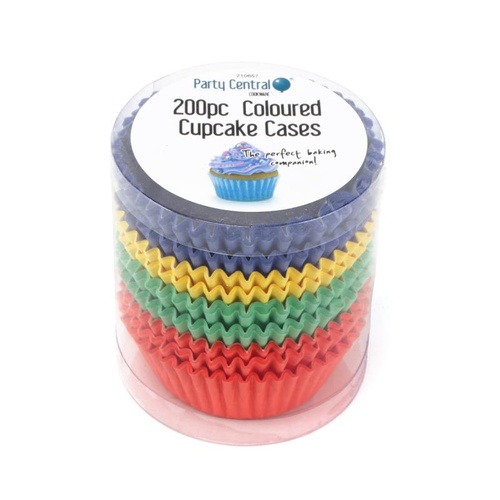 Party Central Coloured Cupcake Cases 200pc