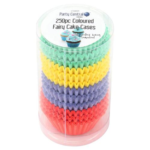 Party Central Coloured  Fairy Cake Cases 250pc