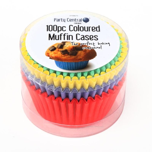 Party Central Coloured Muffin Cases 100pc