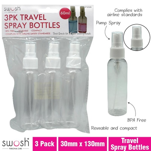 3pk Travel Spray Bottles