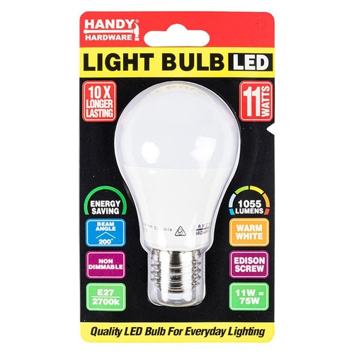 LED Light  Bulb 11W Warm White