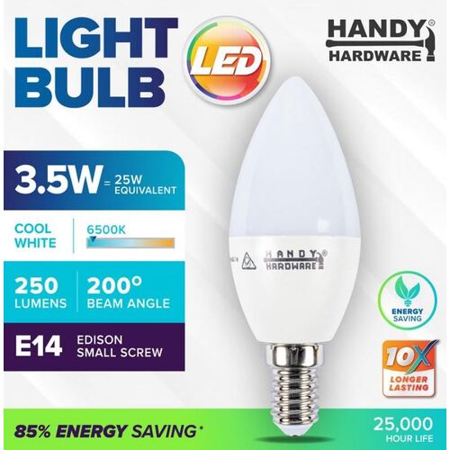Bulb 3.5W LED Light - Cool White - E14 (Small Screw)