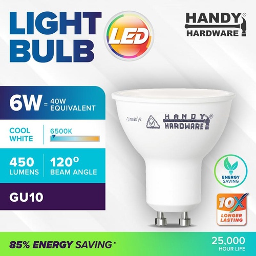 Bulb 6W LED Downlight - Cool White - GU10