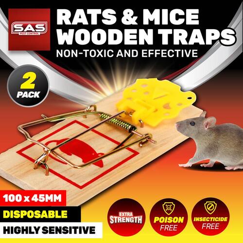 Mouse Trap Wooden 2pk 10cm x 4.5cm