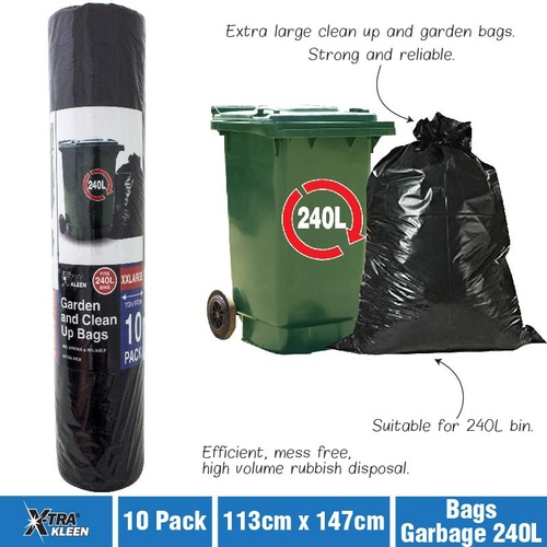 Garden and Clean Up Bags 240L XXLarge 10pack