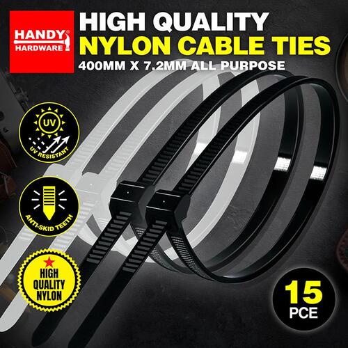 Cable Ties 400mm x 7.2mm 15pc