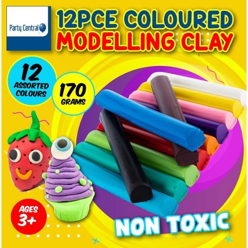 Coloured Modelling Clay 12pk