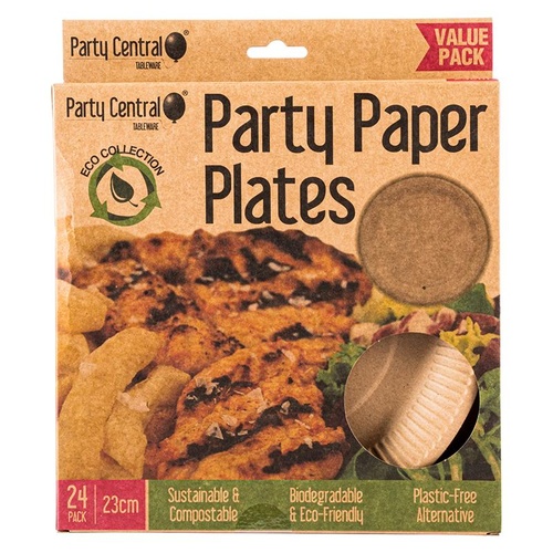Party Paper Plates 24 Pack