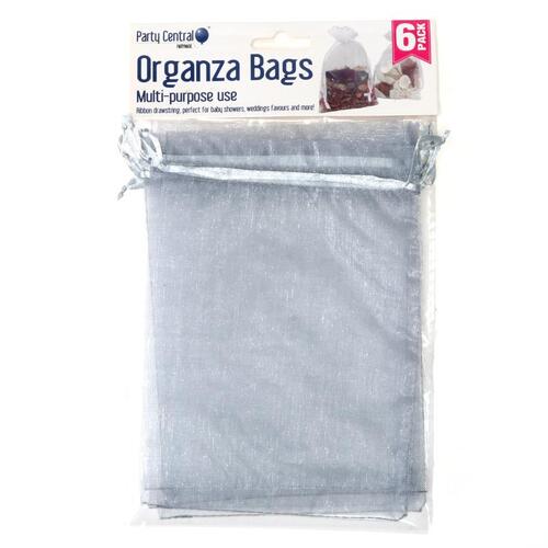 Bag Organza 12cm x 17cm White 6pk