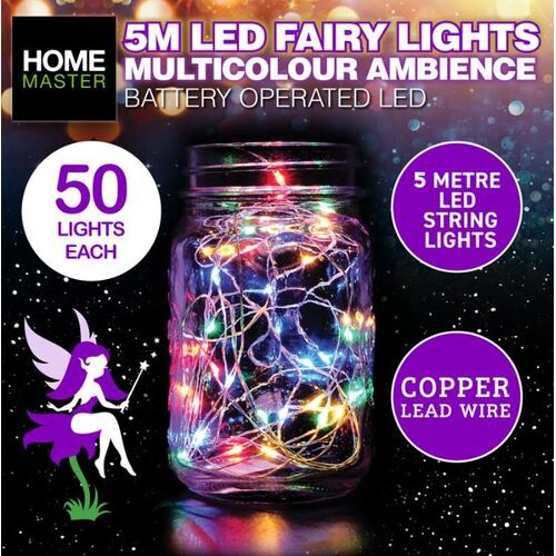 Fairy Lights Multi Colour 5m - 50 Lights