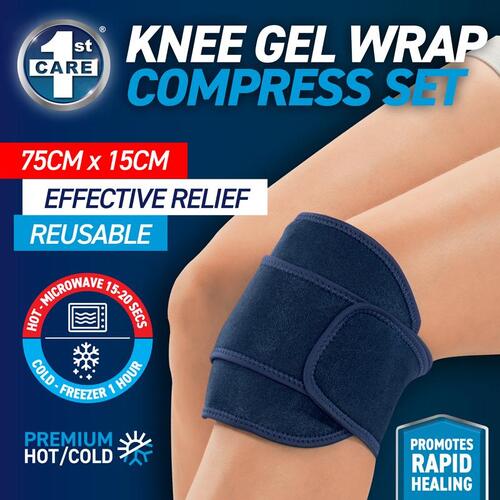  Hot/Cold Wrap & Strap Multi-Purpose Knee Support - 77cm x 15cm