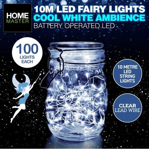 Fairy Lights Cool White Light 10m - 100 Lights