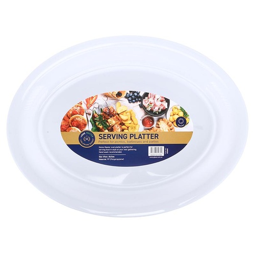 Kitchenware Oval Party Serving Platter 47cm x 36.5cm x 4cm White