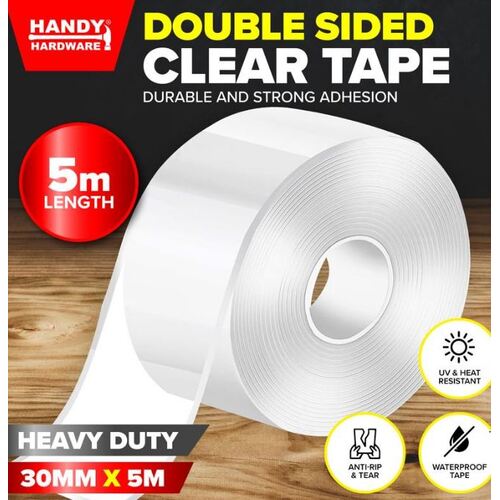 Double Sided Clear Tape 30mm x 5m