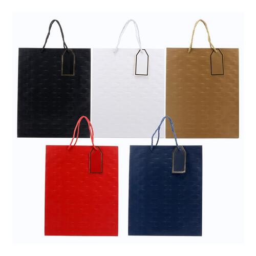 Gift Bag Luxury Weave Embossed 26cm x 32cm x 12cm