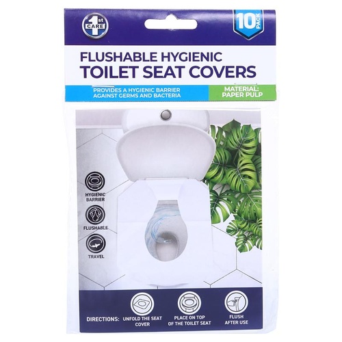 Flushable Hygienic Toilet Seat Covers 10PK