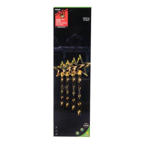 Christmas Star Solar Stakes Multicoloured LED Lights 49cm - Multicoloured 4pcs