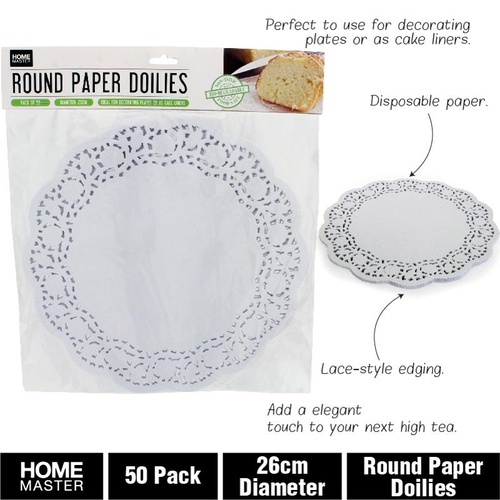 Doilies Round Paper 26cm 36pc