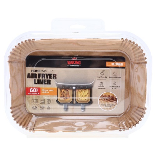 Air Fryer Liner 60pk - 22cm x 14cm x 4.5cm(h) - Rectangle