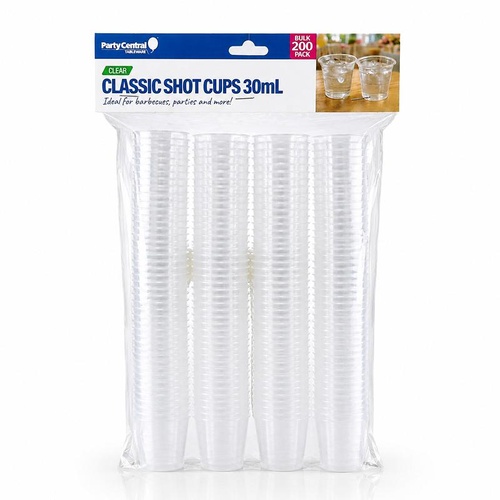 Drinkware & Partyware Shot Cups Clear 200pk 30mL