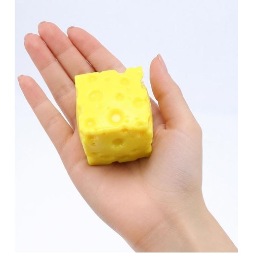 Squishy Squeeze & Stretch - Block Series Cheese Cube - 5cm x 5cm